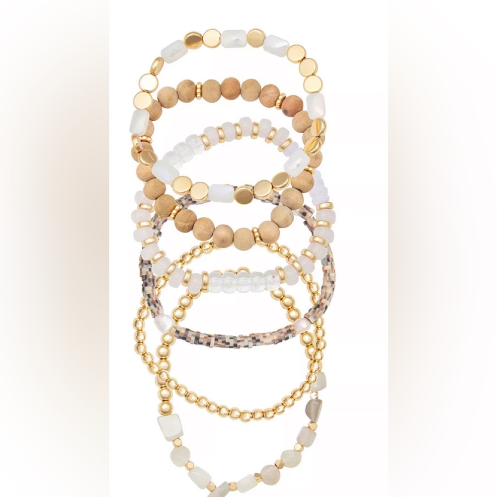 Emberly 6-Piece Mix Beaded Bracelets Set